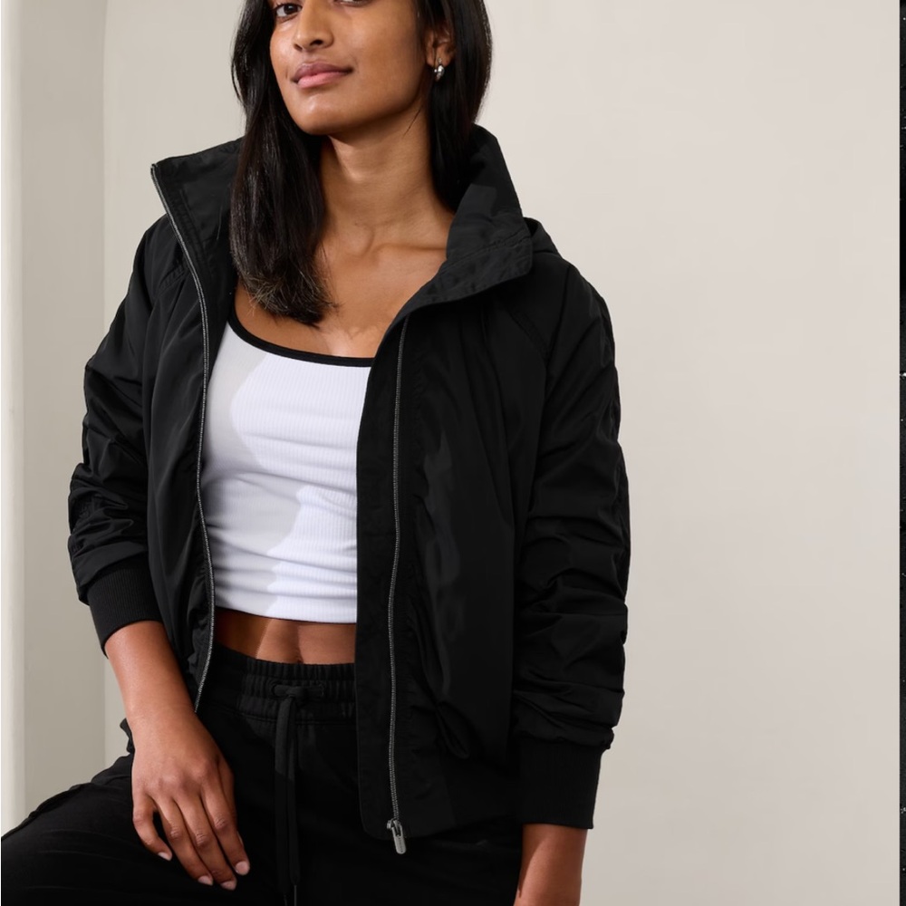 Athleta Black Jetset Bomber